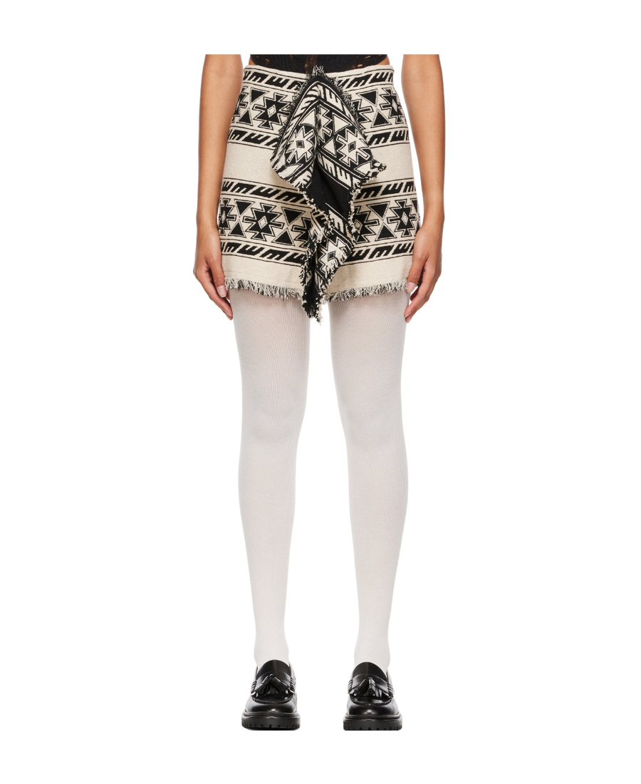 Isabel Marant Étoile Logo Trimmed Skirt In Nude