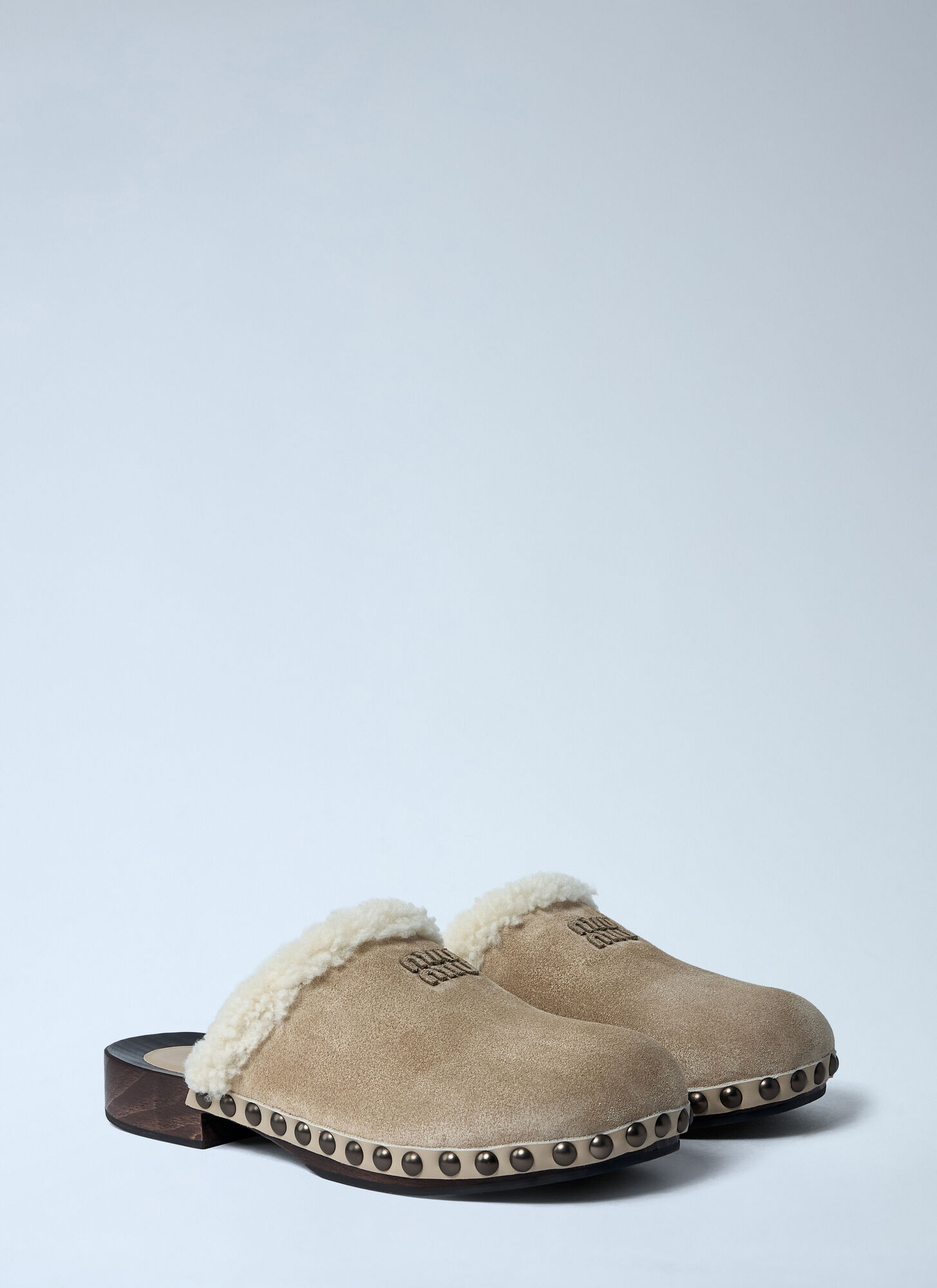 Miu Miu Slingback Mules In Brown