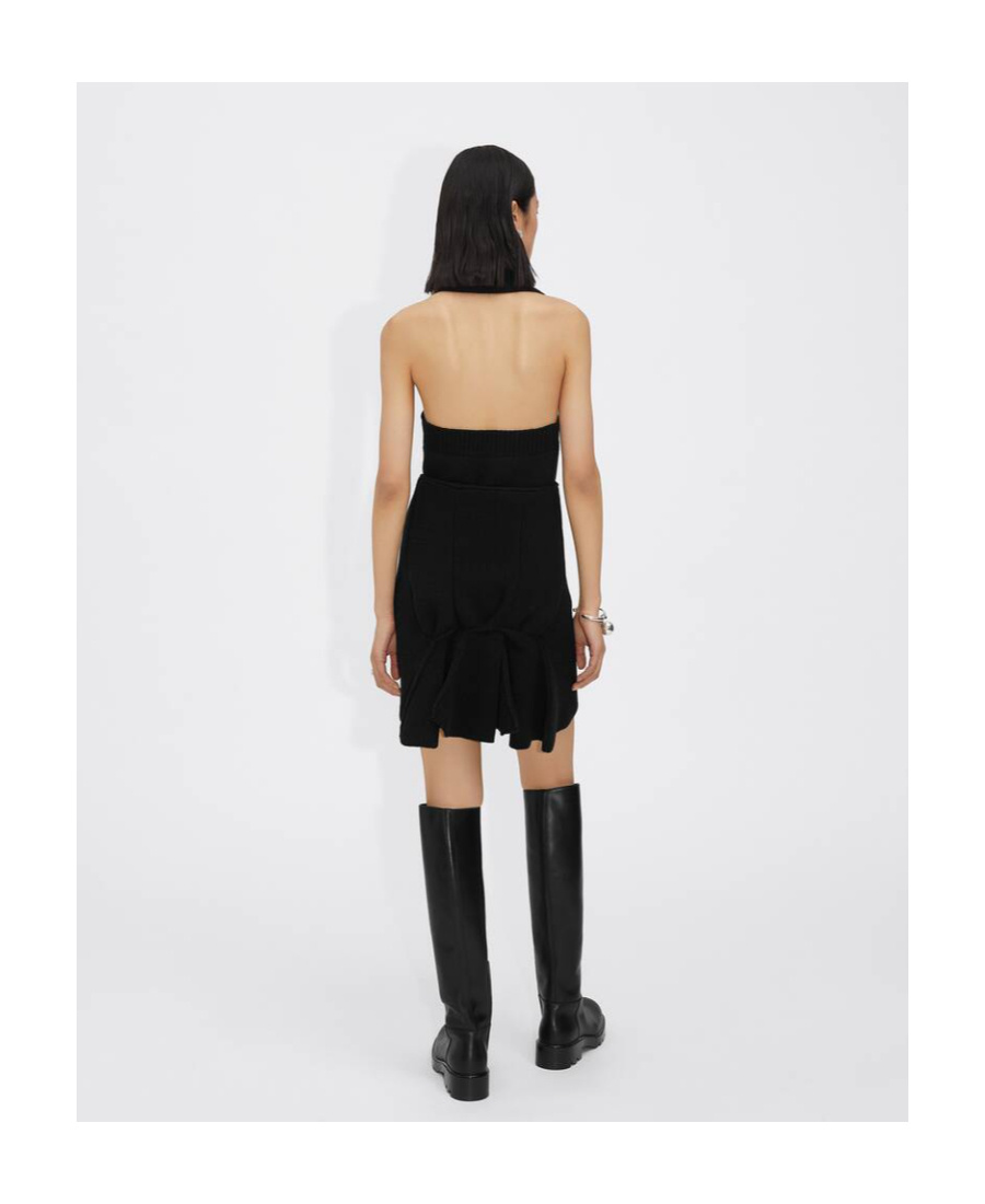 Bottega Veneta Black Wool Top In Black