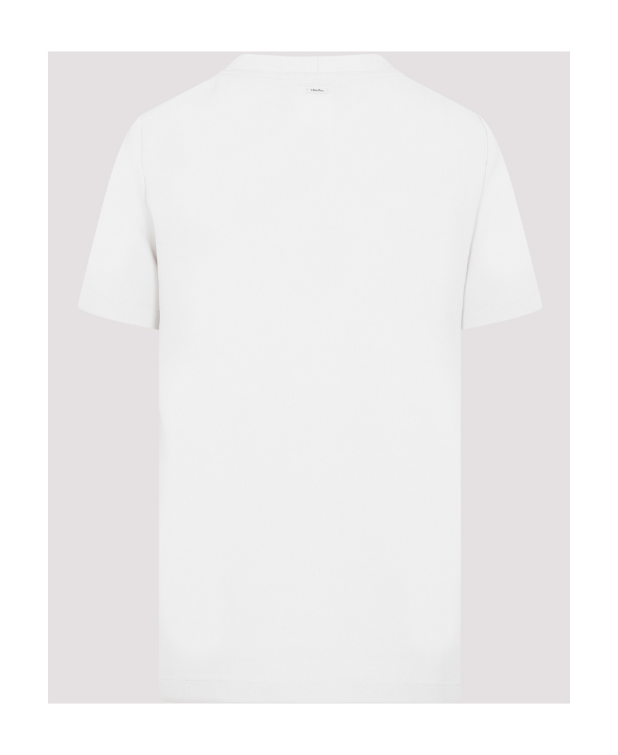 Max Mara T-shirt With Round Neck And Short Sleeves In White