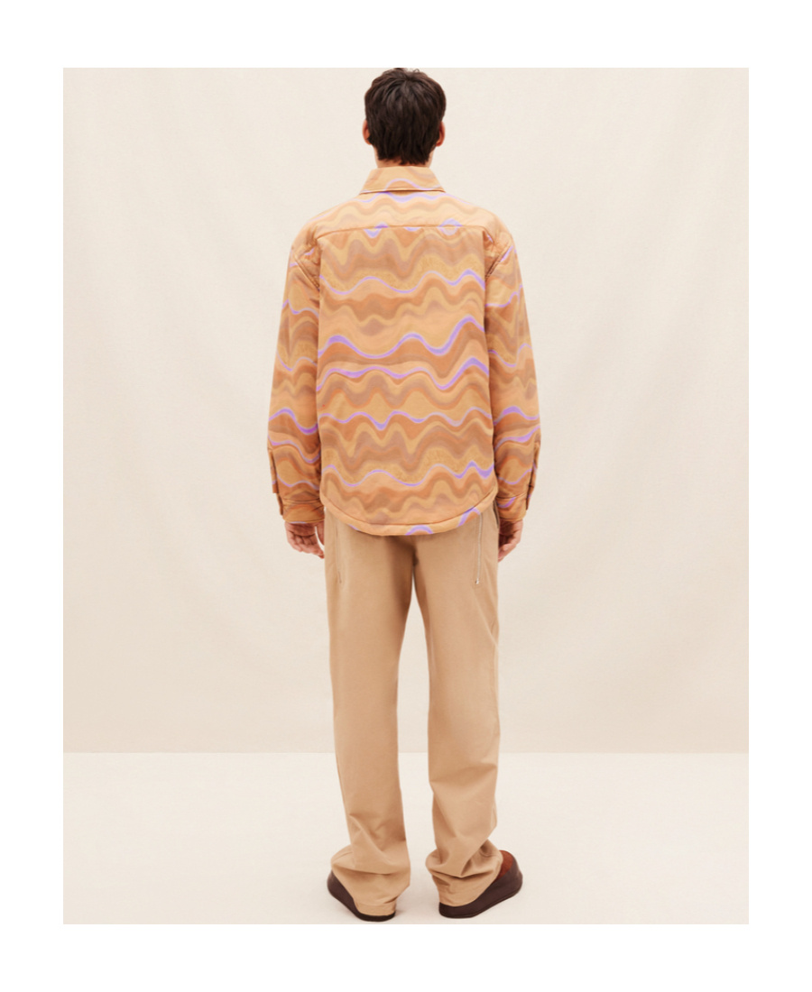 Jacquemus Padded Shirt Jacket In Nude