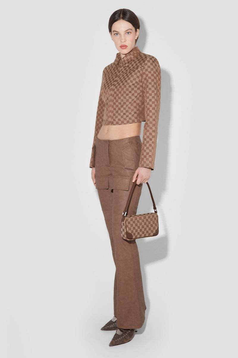 Misbhv Micro-drag Trousers In Brown