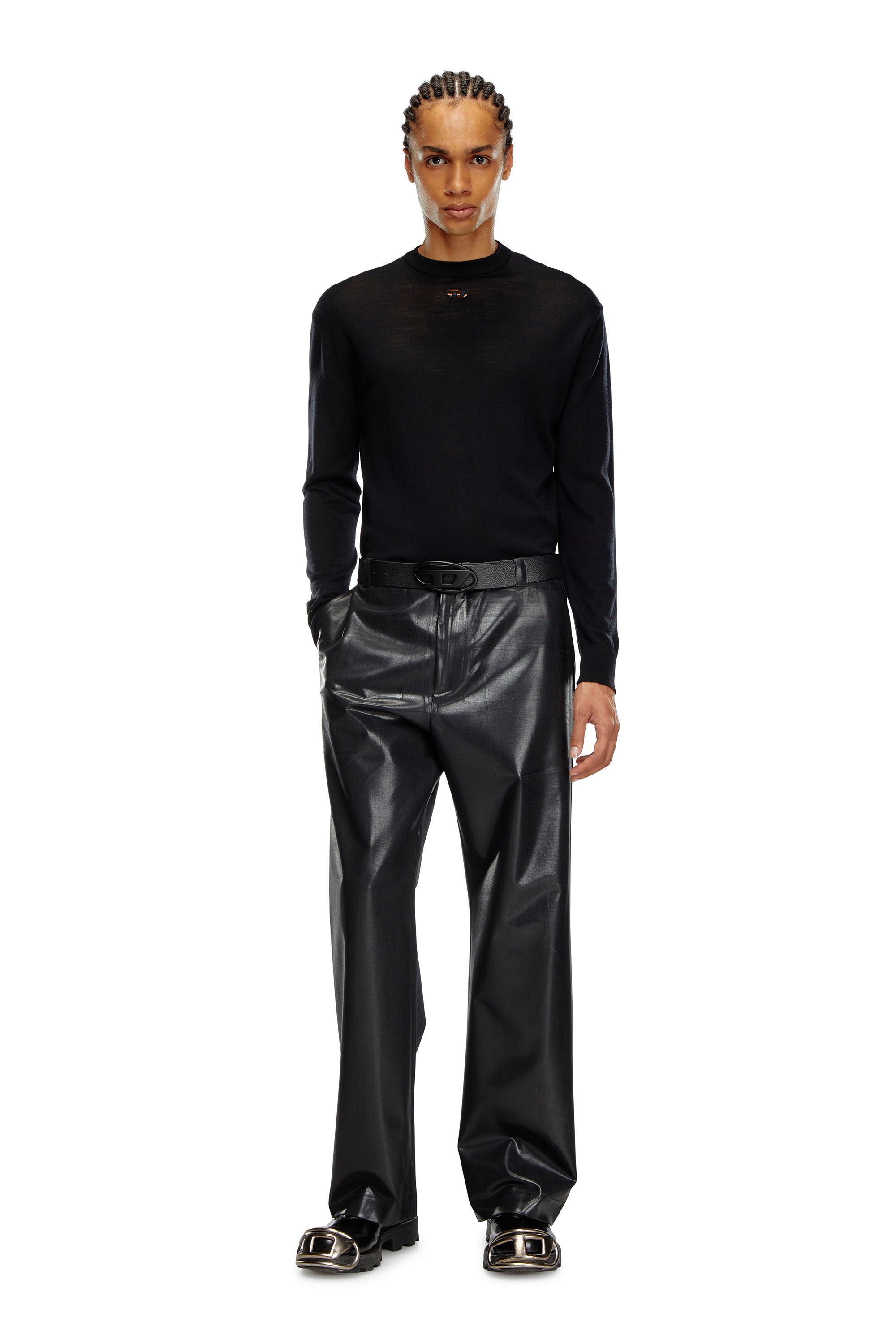 Shop Diesel Oval-d Embroidered Sweater In Black