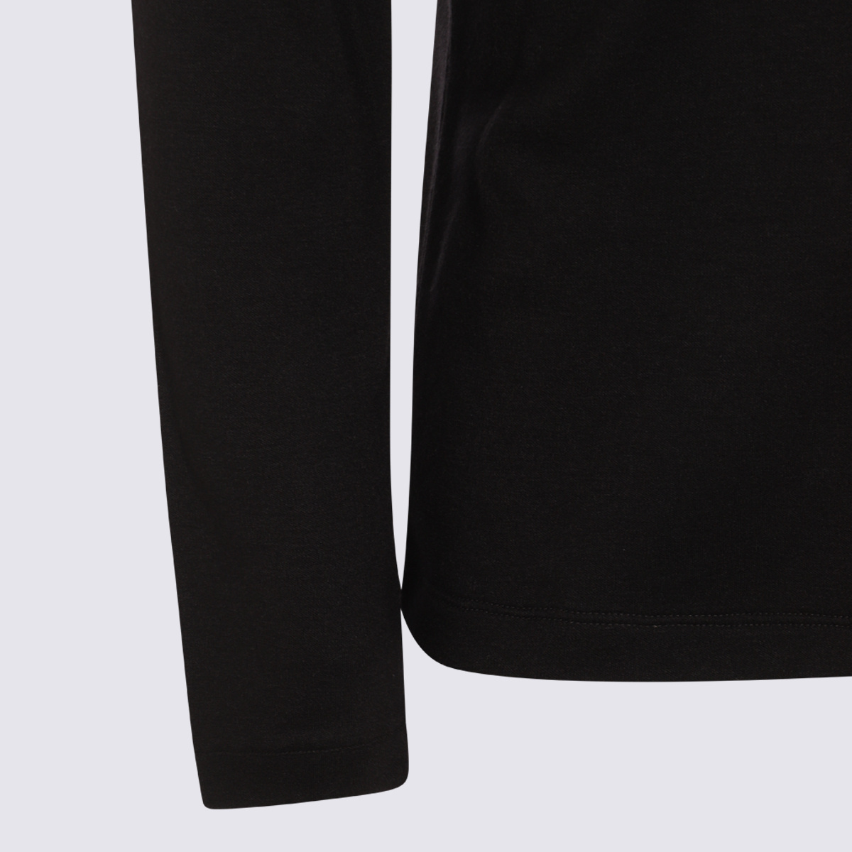 Giorgio Armani Icon Long-sleeve Cashmere Sweater In Black