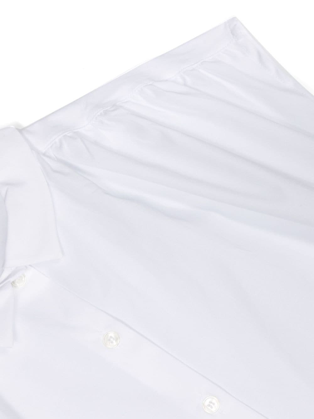 Il Gufo Cotton Blend Poplin Shirt In White