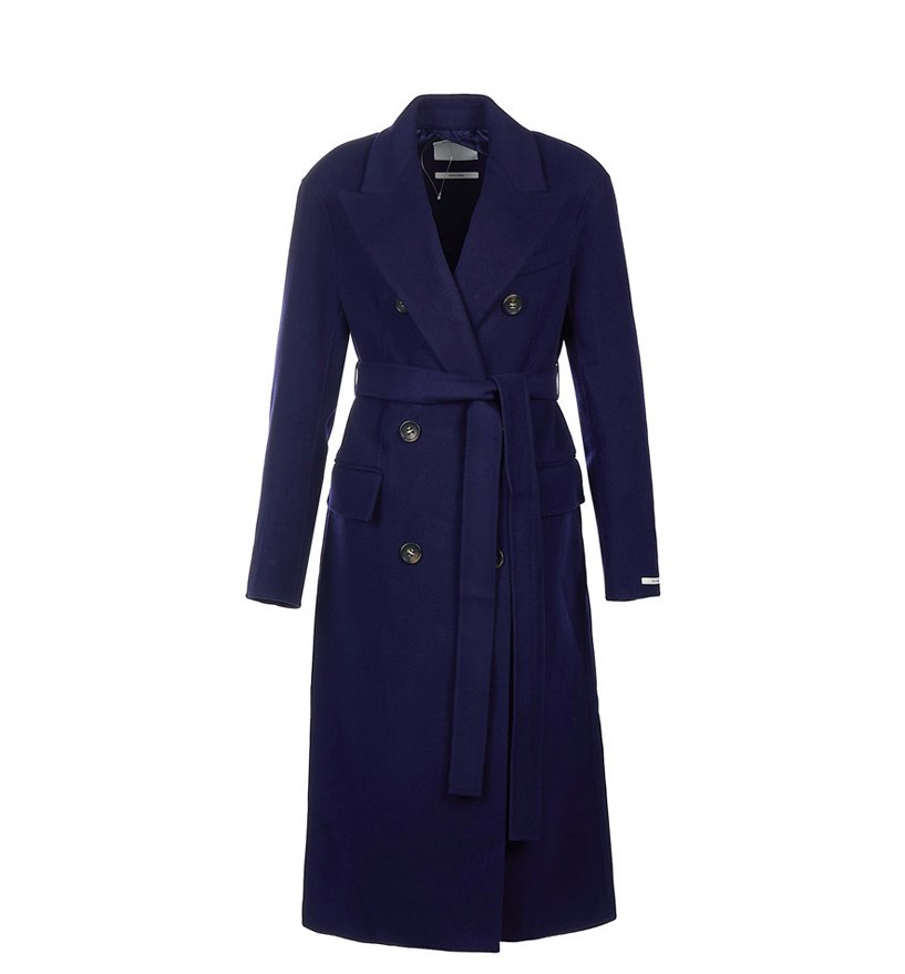 Max Mara Long-sleeved Coat In Black