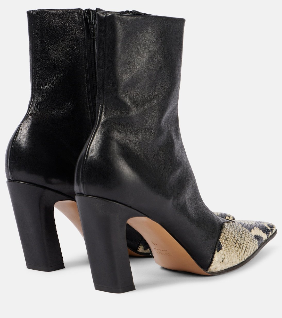 Khaite The Dallas 85mm Leather Ankle Boots In Multi