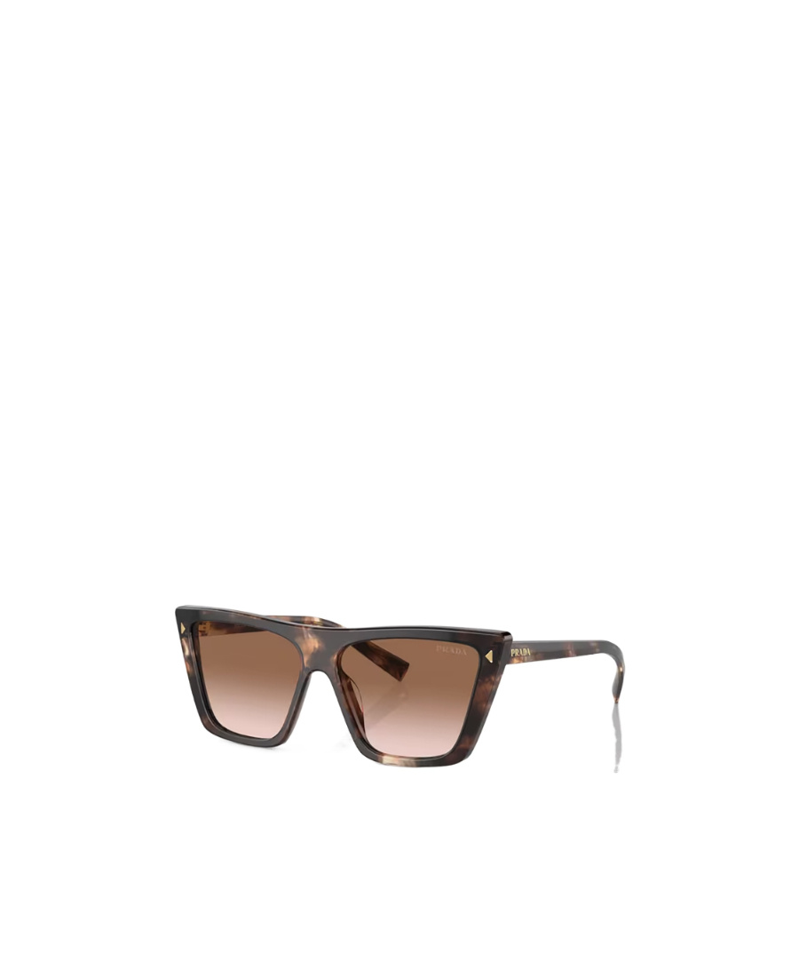 Prada Square-frame Tortoiseshell-effect Sunglasses In Brown