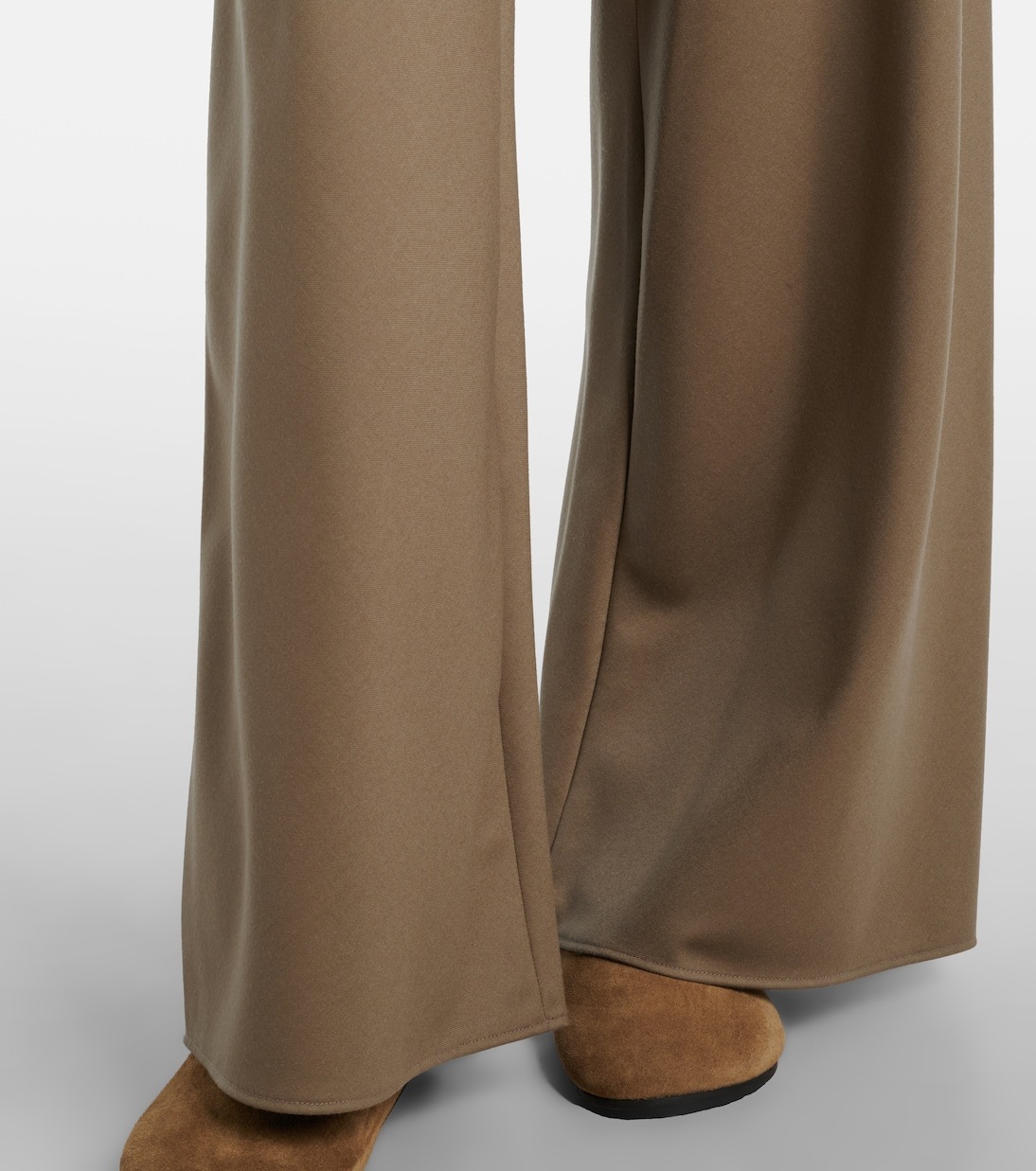 The Row Gala Virgin Wool Wide-leg Pants In Brown