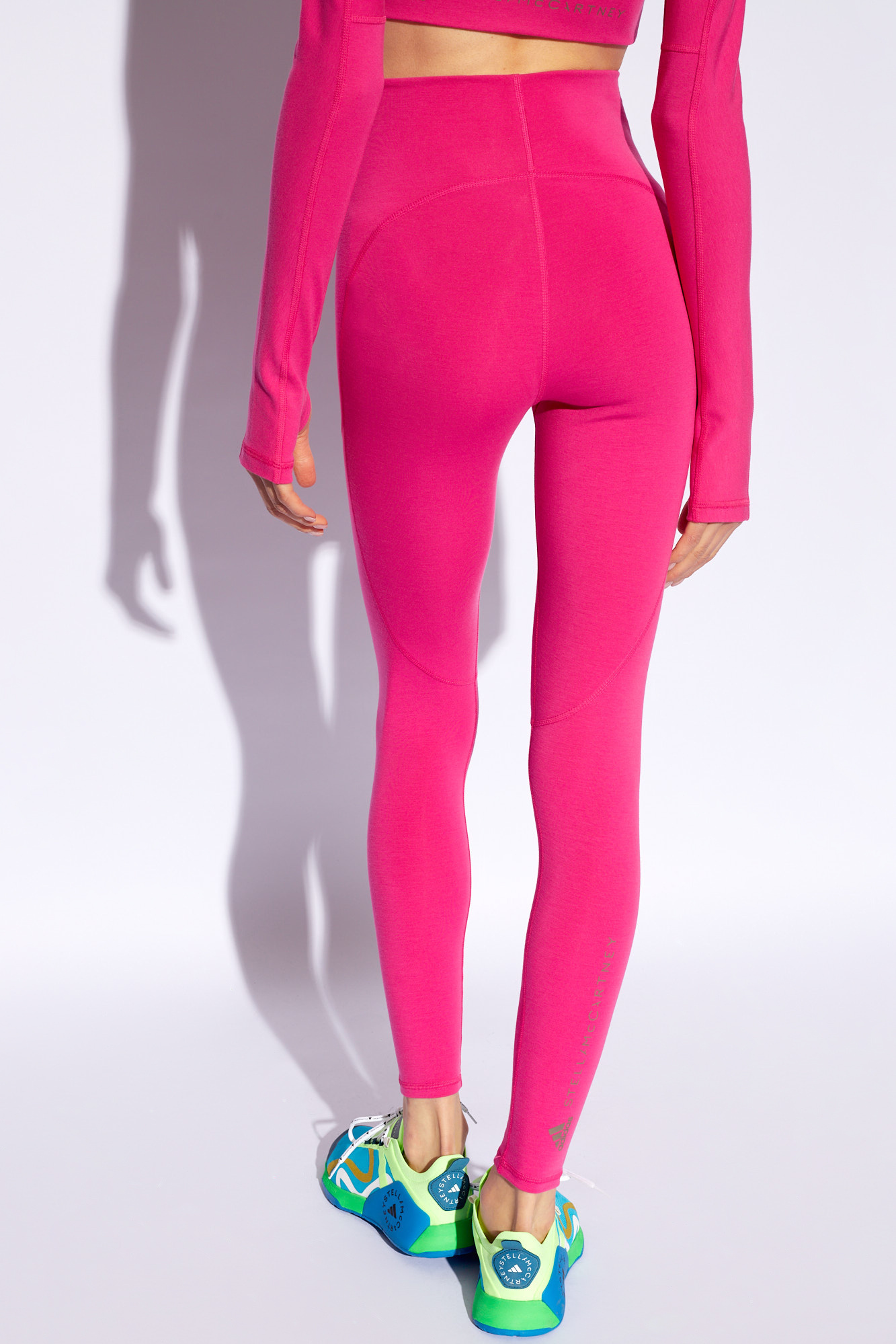 Adidas By Stella Mccartney Leggings With Logo In Pink