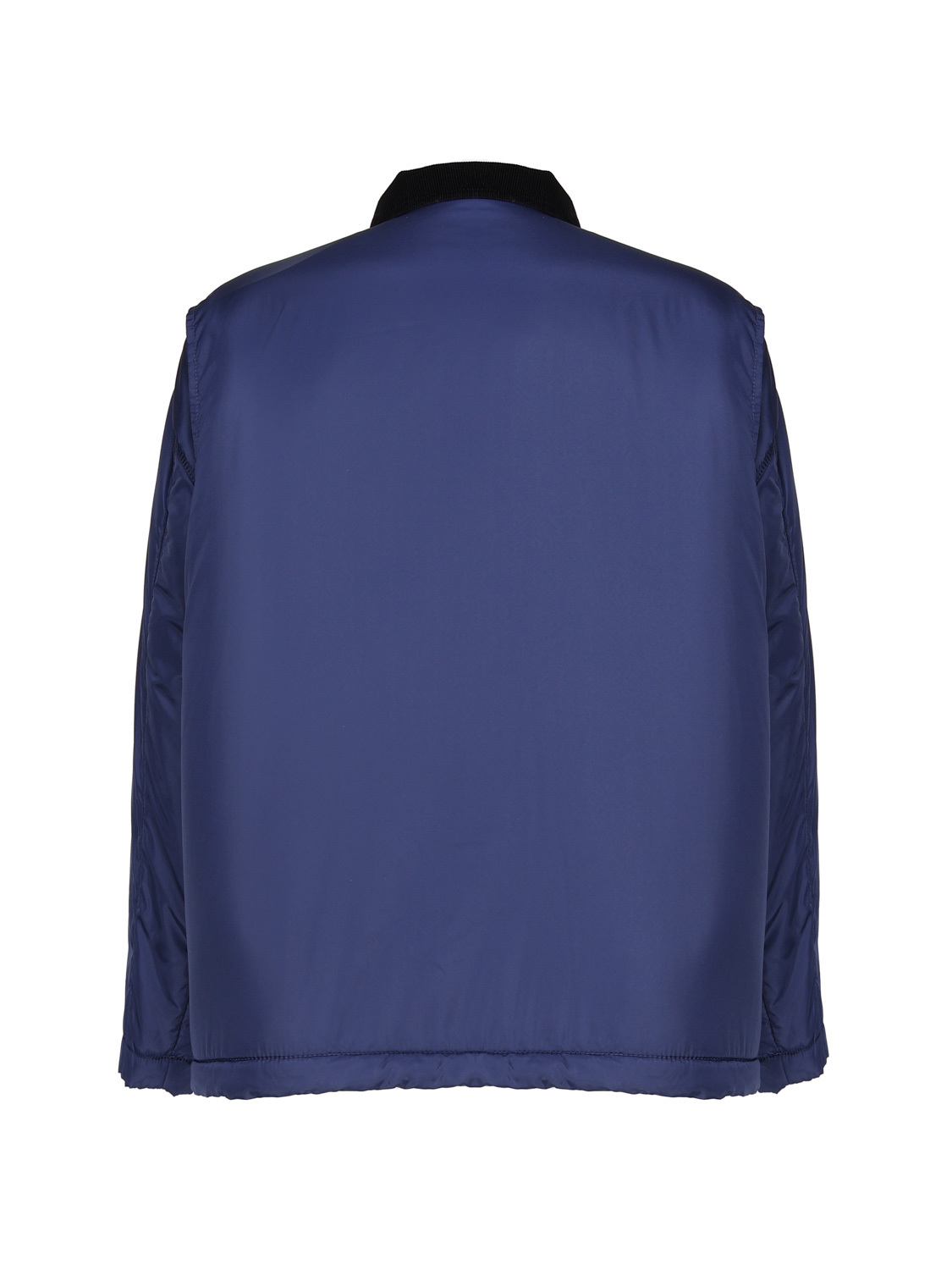 Marni Contrasting Collar Buttoned Overshirt Jacket In Blue