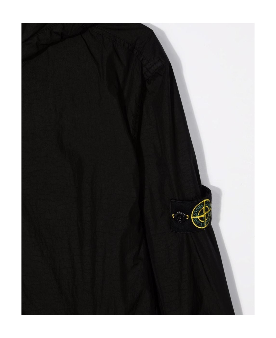 Stone Island Logo-patch Sleeve Jacket In Black