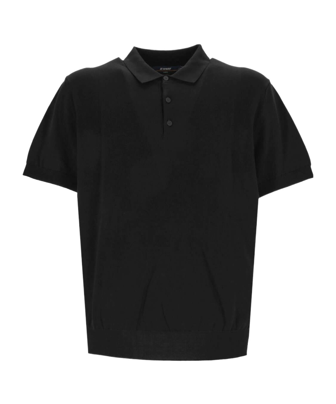 Shop K-way Short-sleeved Polo Shirt In Black