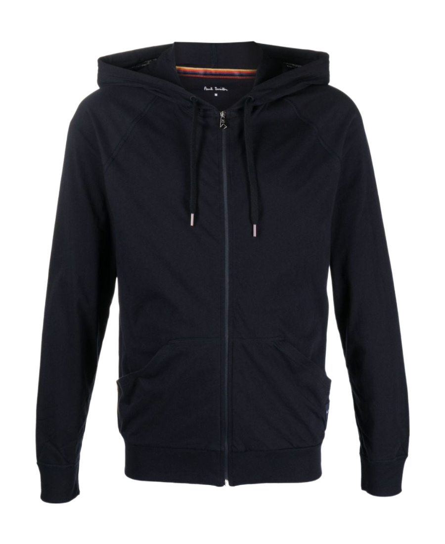 Shop Paul Smith Jersey Zip Lounge Hoodie In Black