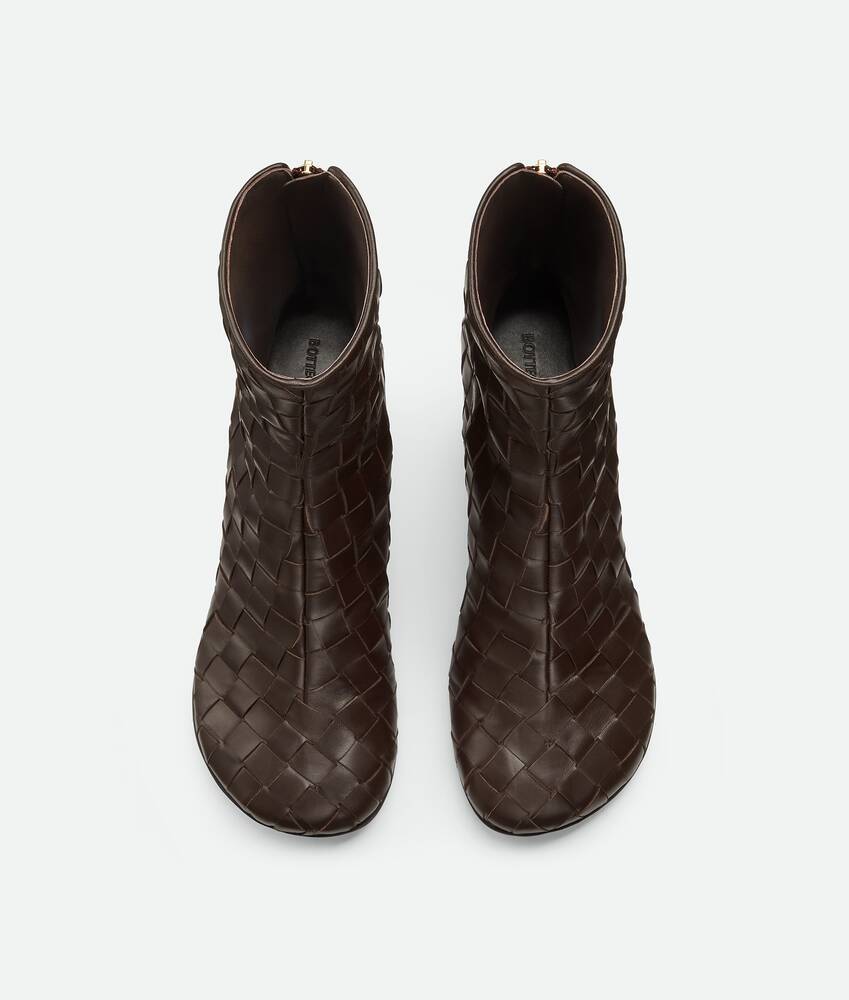 Bottega Veneta Atomic 75 Intrecciato Leather Ankle Boots In Pink