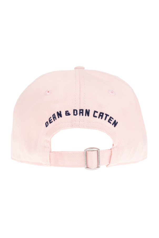 Dsquared2 Structured Baseball Cap With Curved Brim In Pink