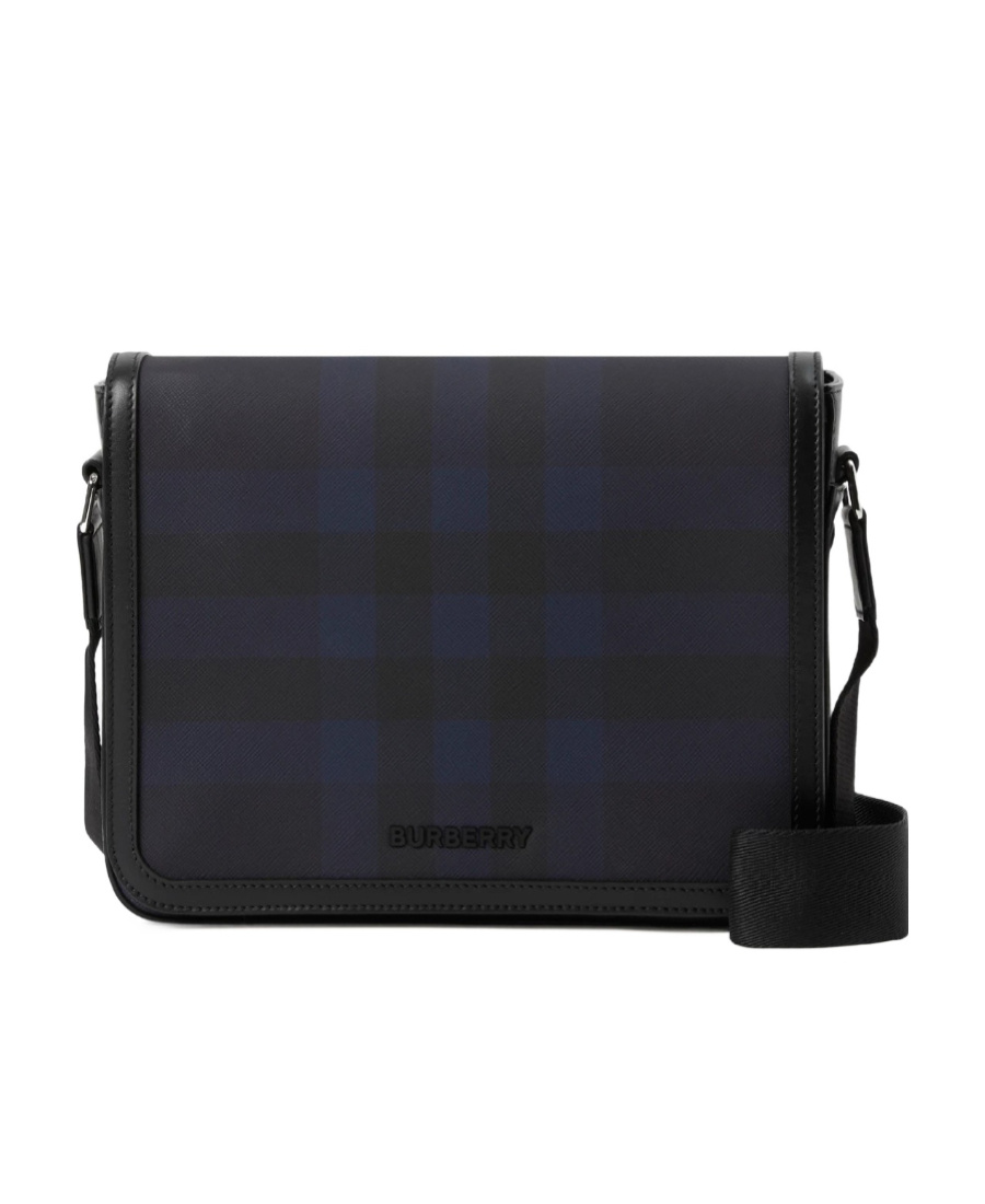Burberry Alfred Check-print Messenger Bag In Black