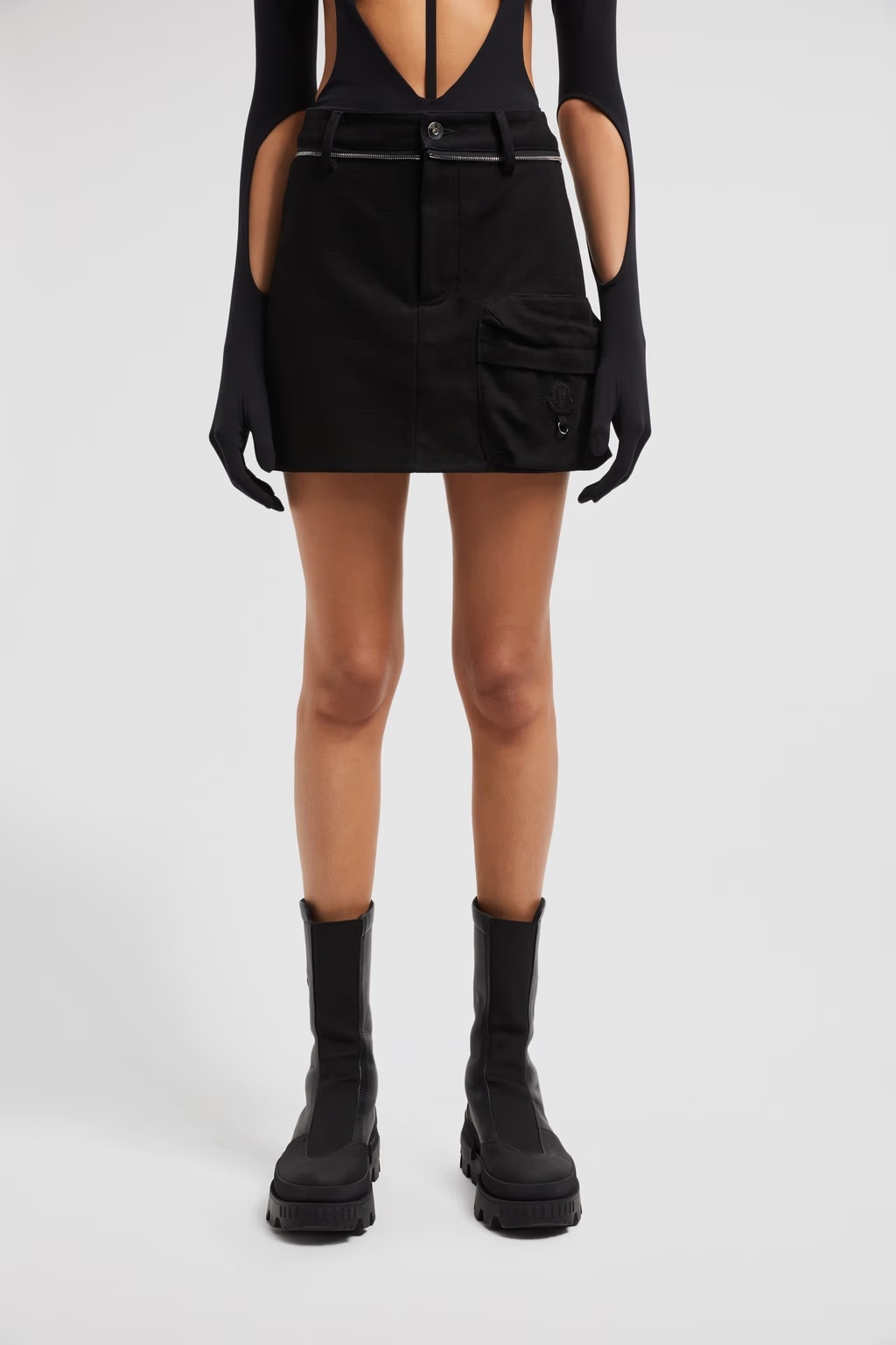 Moncler Genius X Willow Smith Belt-loop Skirt In Black