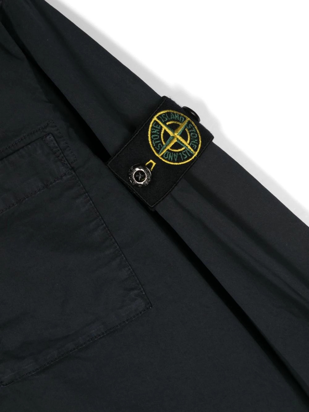 Stone Island Compass-motif Cotton Sweatshirt In Blue