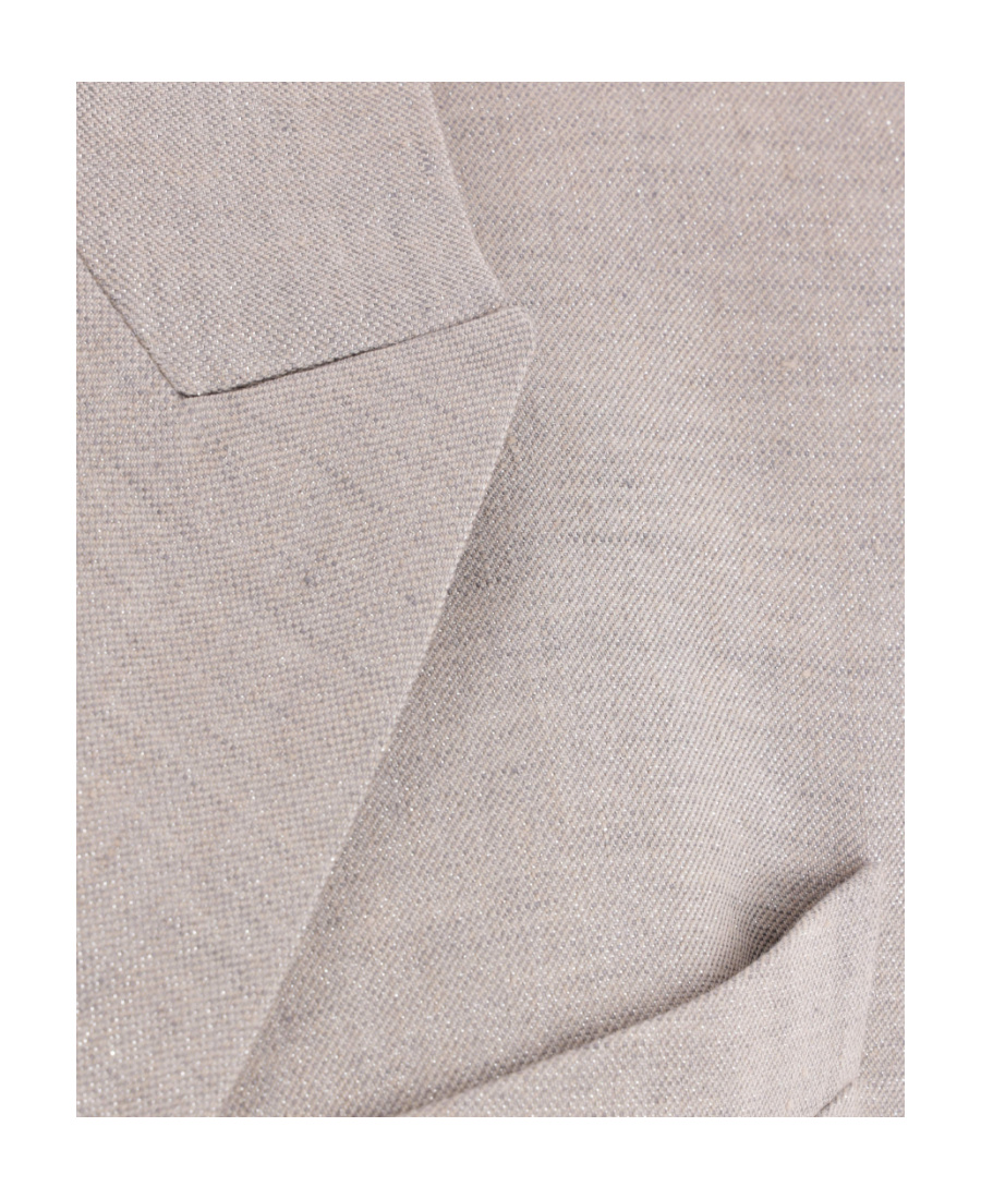Brunello Cucinelli Metallic-threading Sleeveless Blazer In Nude