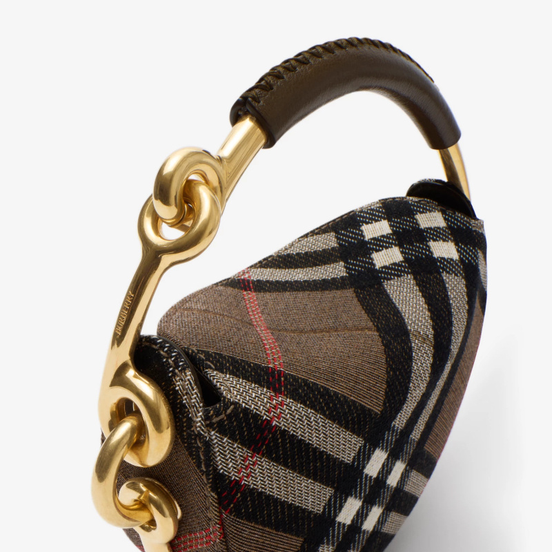 Burberry Womens Brush Bridle Cotton-blend Clutch Bag In Brown