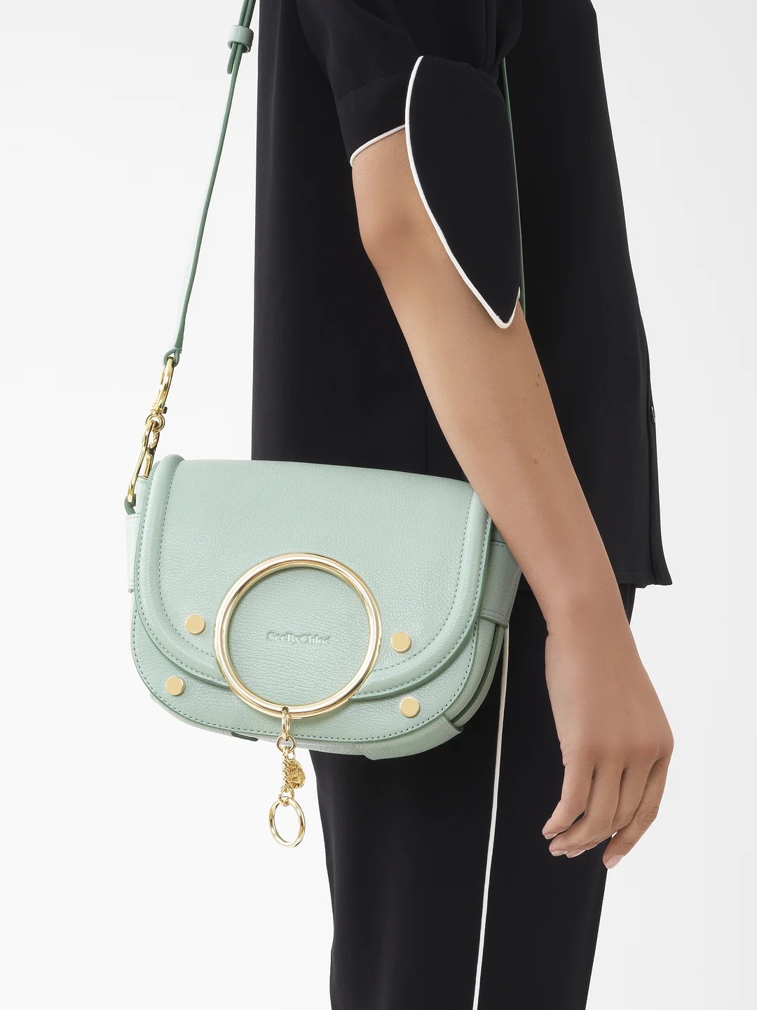 Shop See By Chloé Mara Grain Shoulder Bag In Green