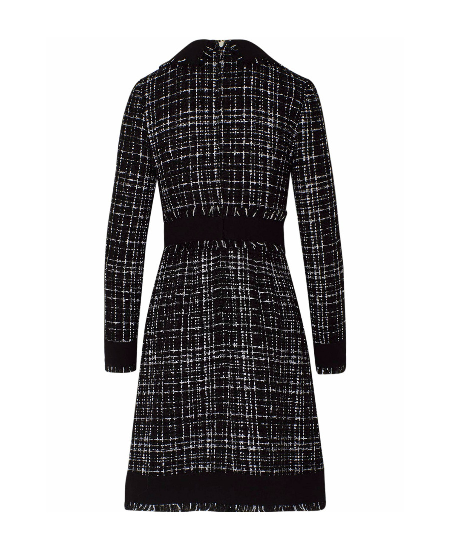 Dolce & Gabbana Tweed Mini Dress In Black