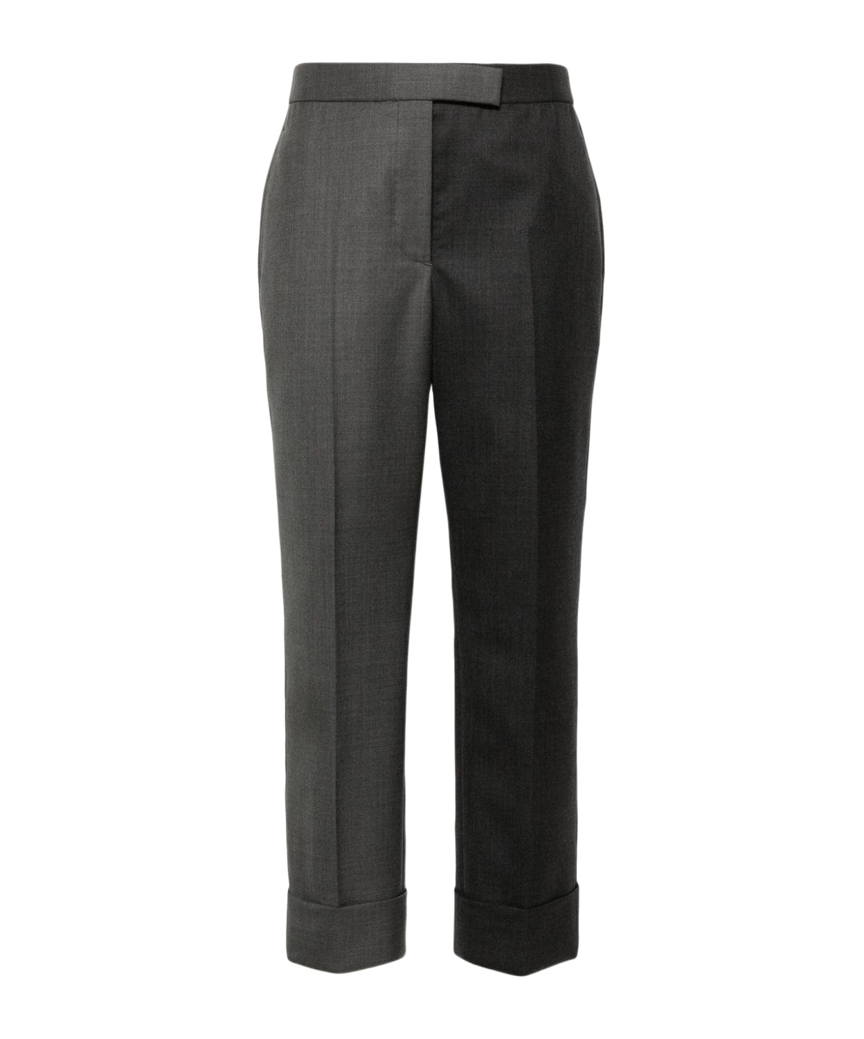 THOM BROWNE TAPERED-LEG WOOL TROUSERS 