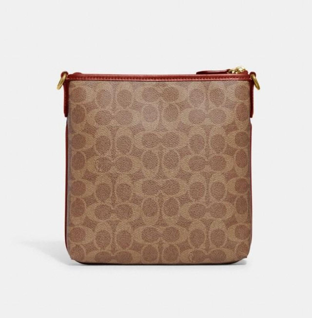 Coach Kitt Monogram Crossbody Bag In Brown