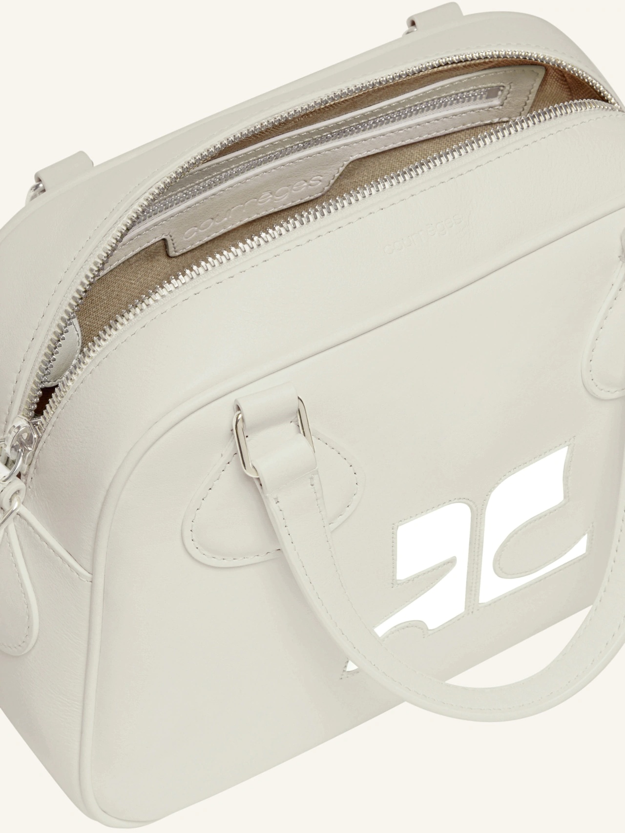 Courrèges Reedition Bowling Bag In White