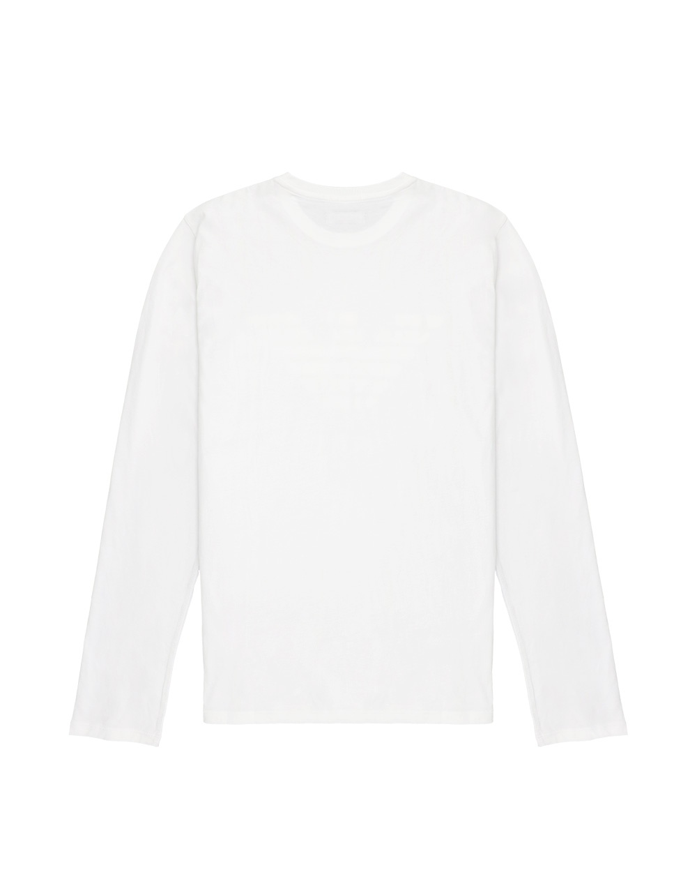 Armani Jeans T-shirt With Round Neck And Long Sleeves In White