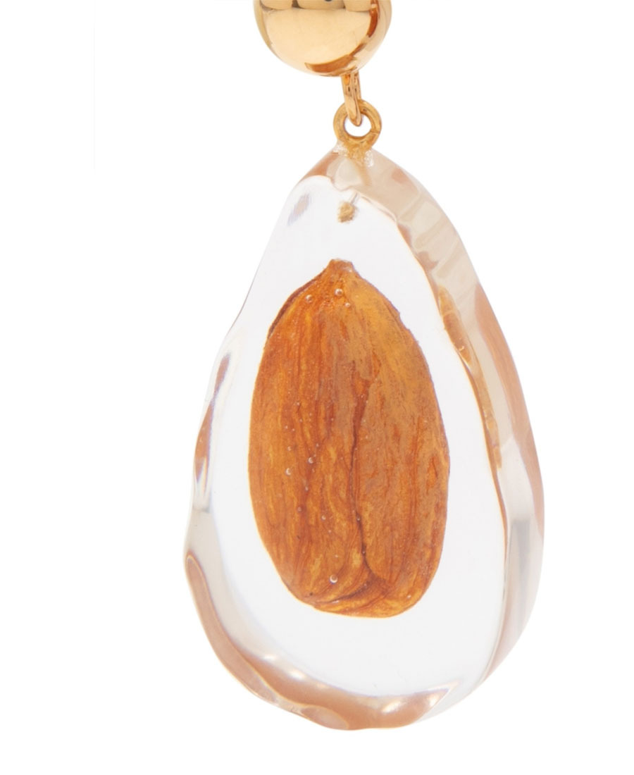 Shop Jacquemus Nut Drop Earrings In White