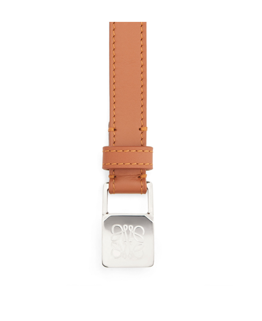 Loewe Amazona Padlock Belt In  Smooth Calfskin And Brass In Brown