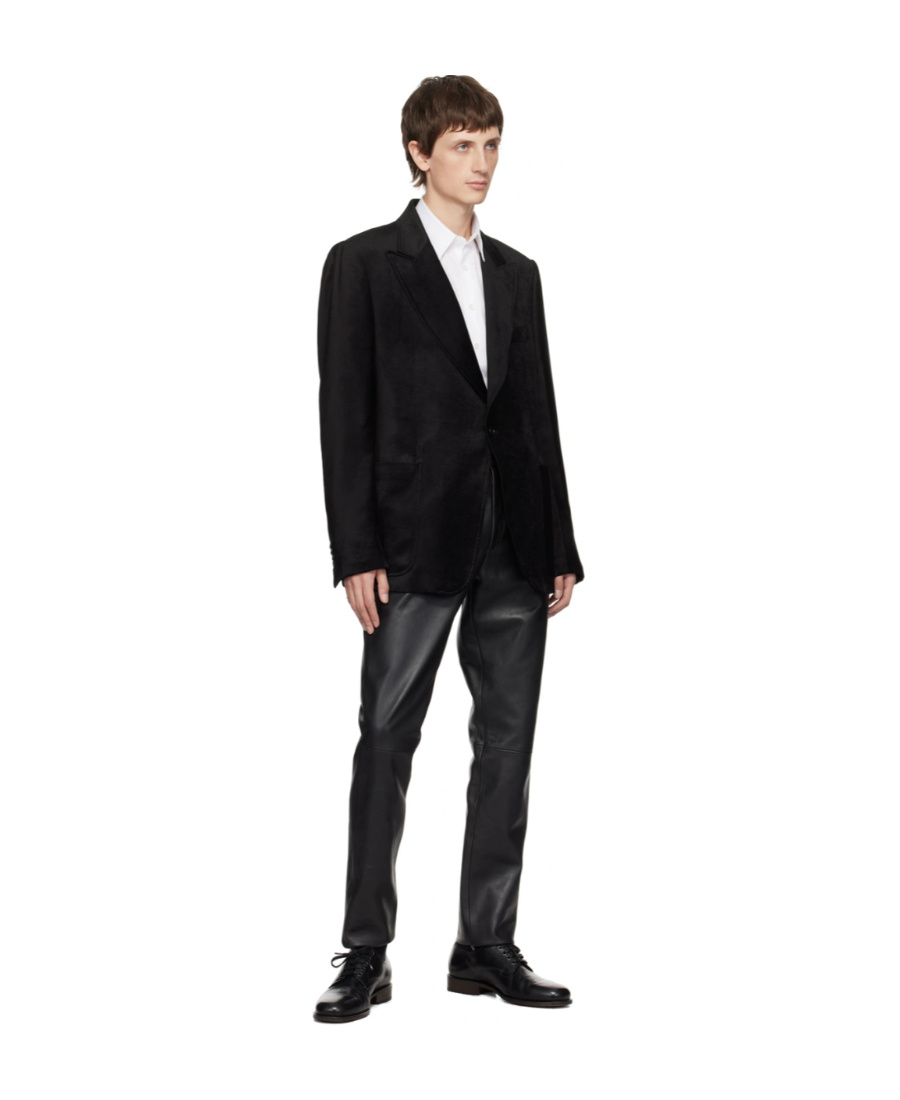 Lardini Single-breasted Long-sleeved Suit Jacket In Black