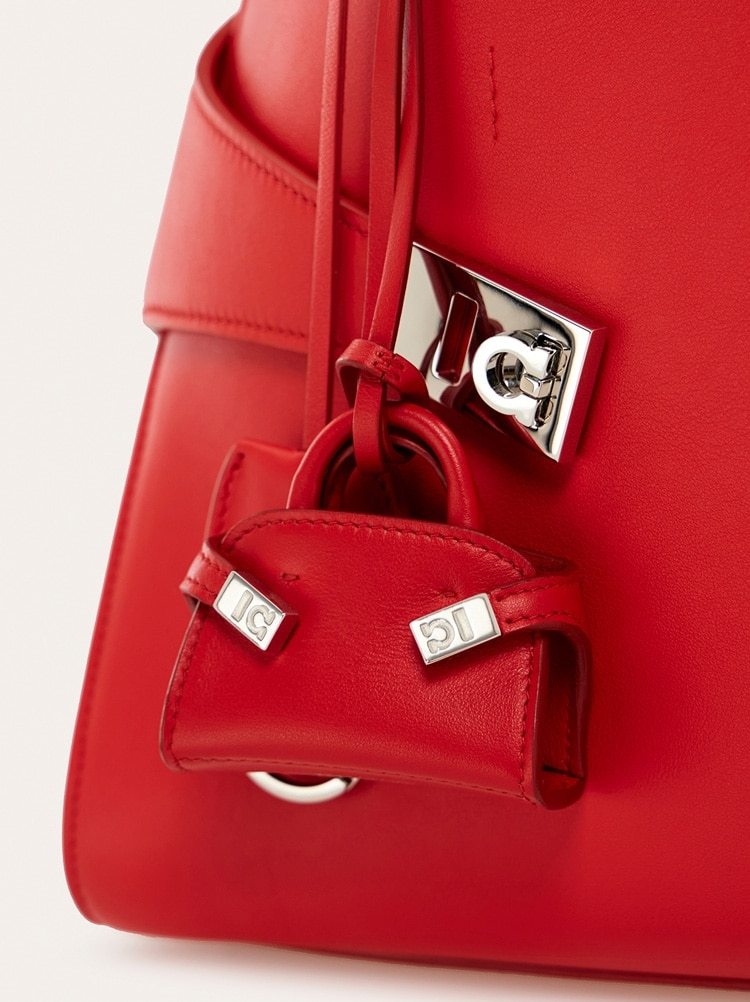 Ferragamo Hug Mini Bag Charm In Red