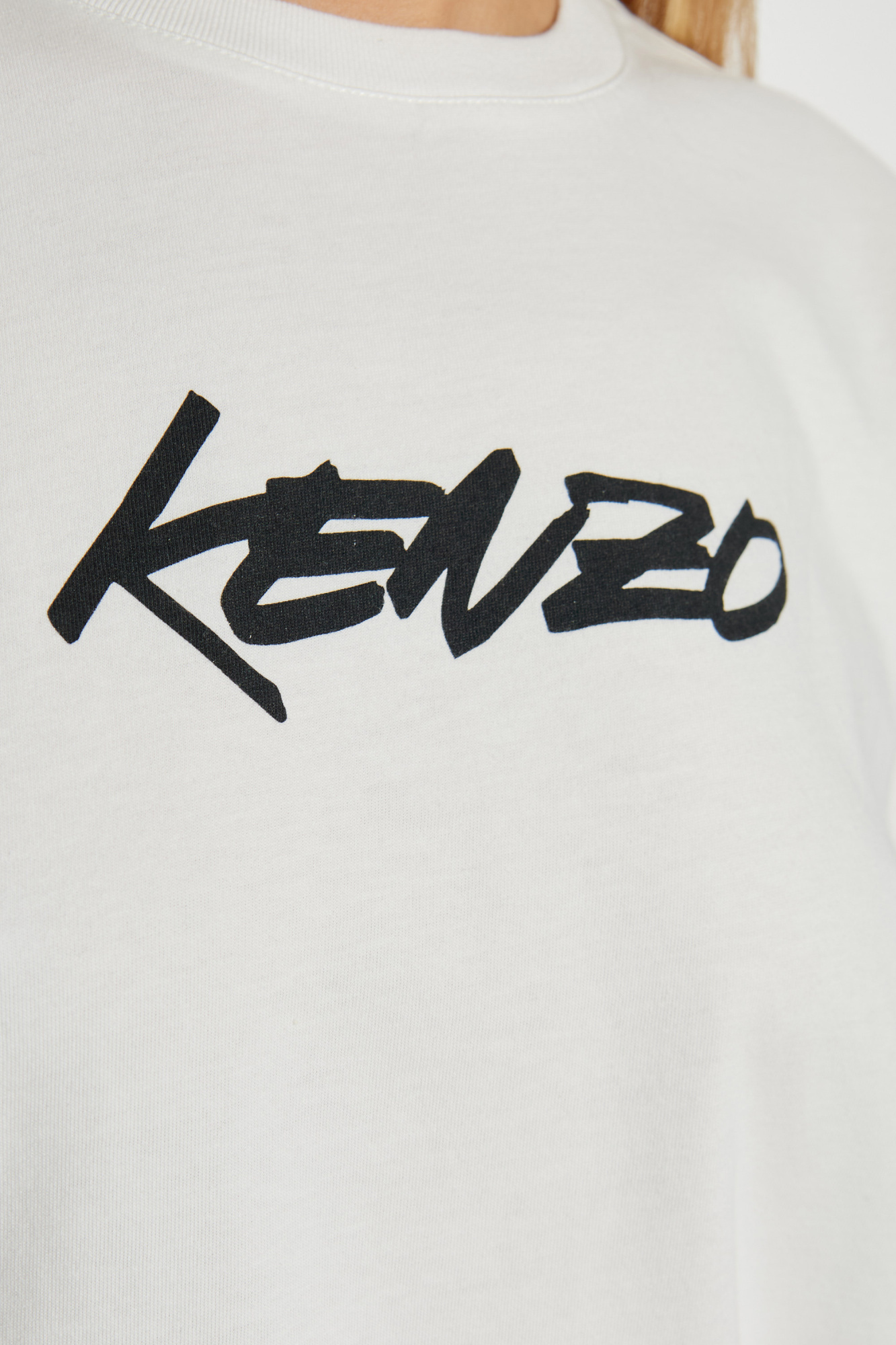 Kenzo Pure Cotton Graphic T-shirt For Comfort In White