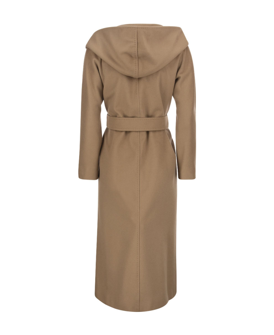 Max Mara Long-sleeved Lace-up Coat In Brown