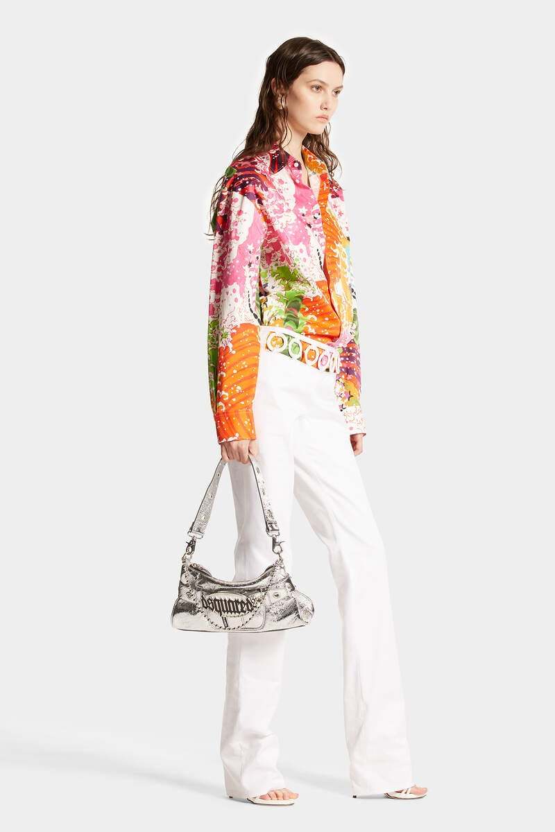 Dsquared2 Sharpei Ring-embellished Trousers In White