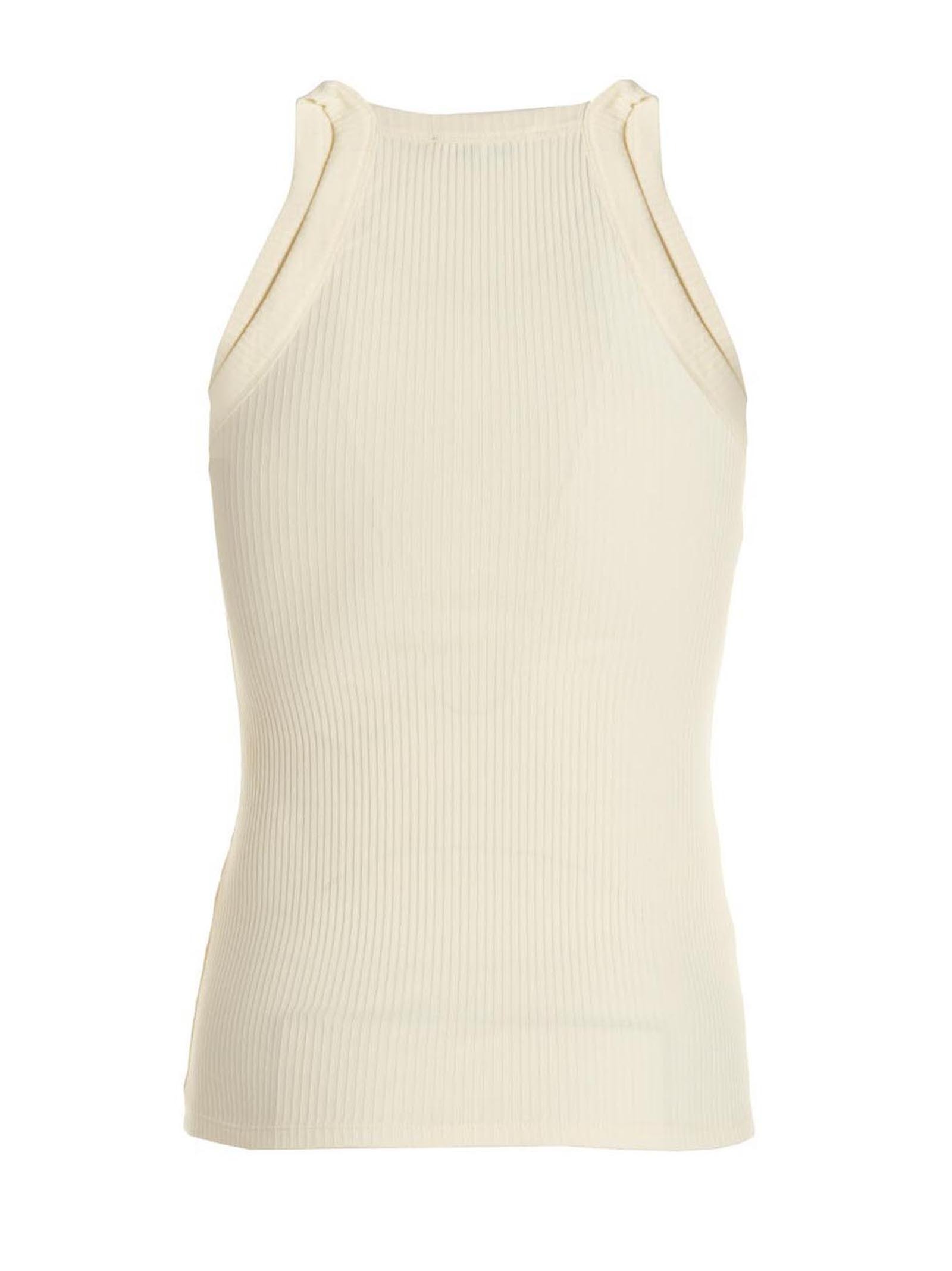 WALES BONNER LOGO-EMBROIDERED RIBBED TANK TOP