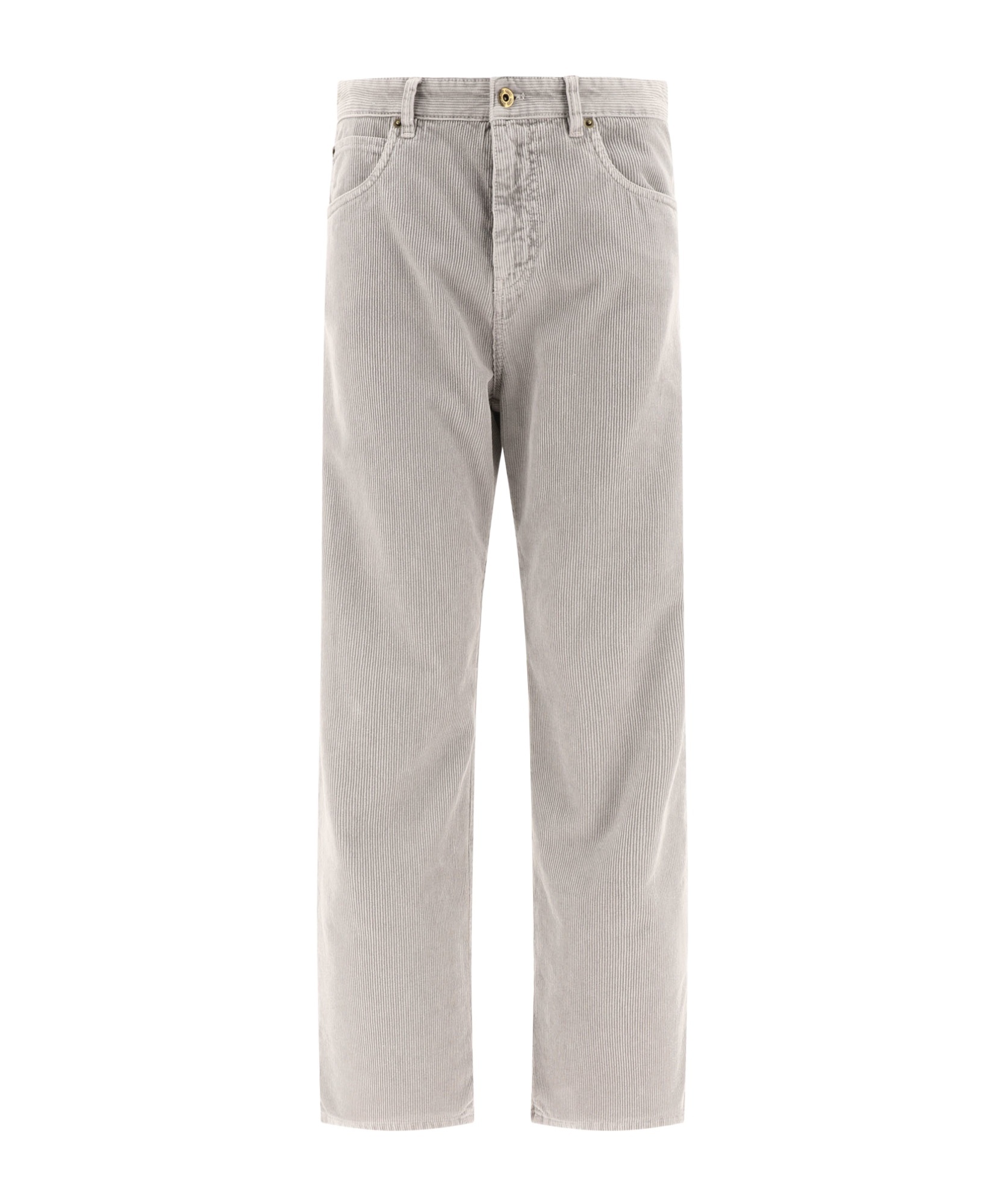 Miu Miu Corduroy Casual Pants In Gray
