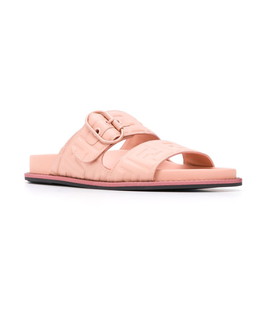 Fendi Clasp Open Toe Cool Drag In Nude