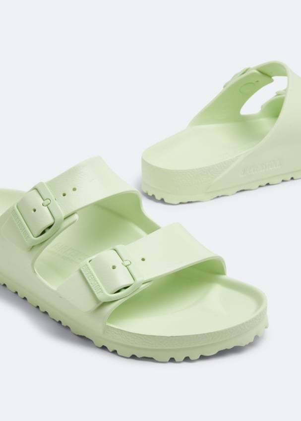 Birkenstock Double Buckle Strap Slippers In Green