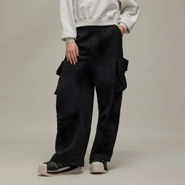 Y-3 Drawstring Cargo Trousers In Black