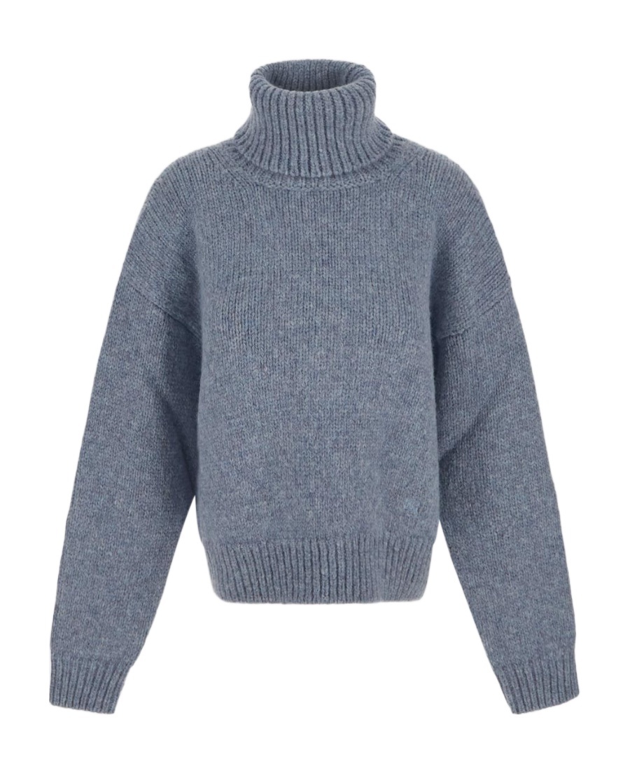 Celine Alpaca Turtleneck Sweater In Gray