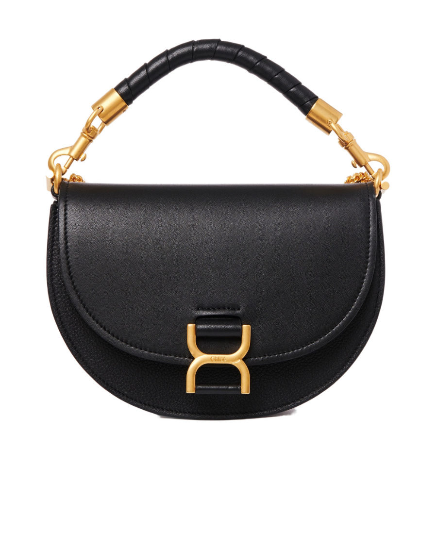 Chloé Leather Top Handle Bag In Black