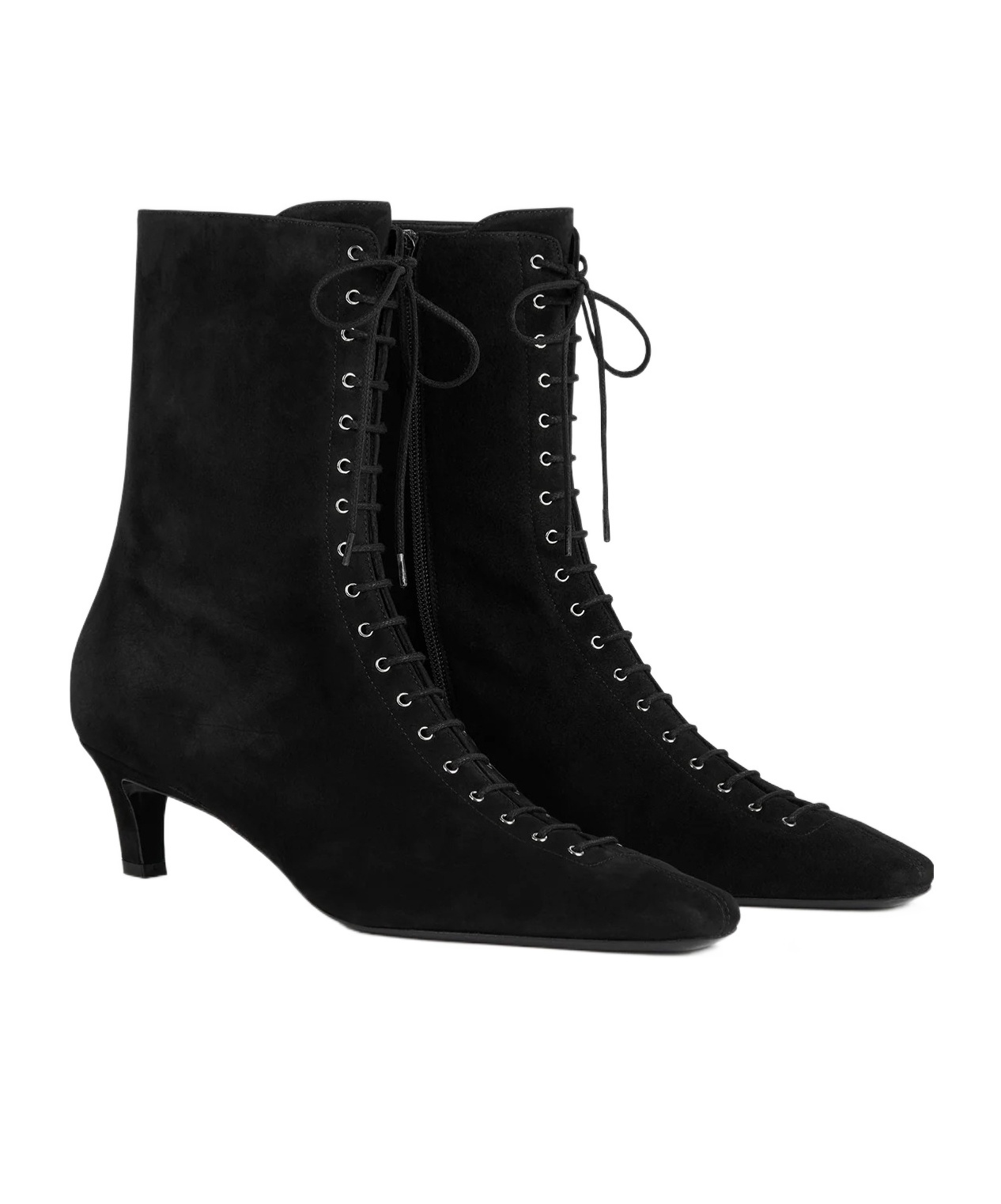 Totême Lacing Short Boots In Black