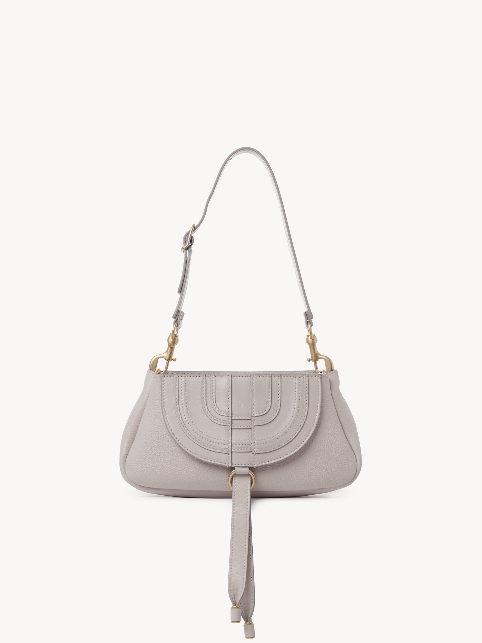 Chloé Small Marcie Clutch Bag In Gray
