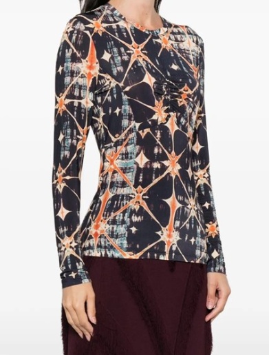 Ulla Johnson Neri Long Slee Rouches Top In Black