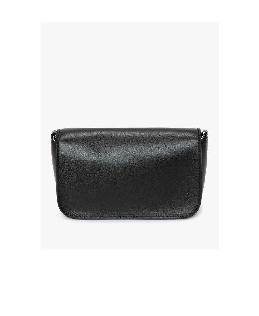 Jw Anderson Logo Plaque Chain Detailed Shoulder Bag In Black