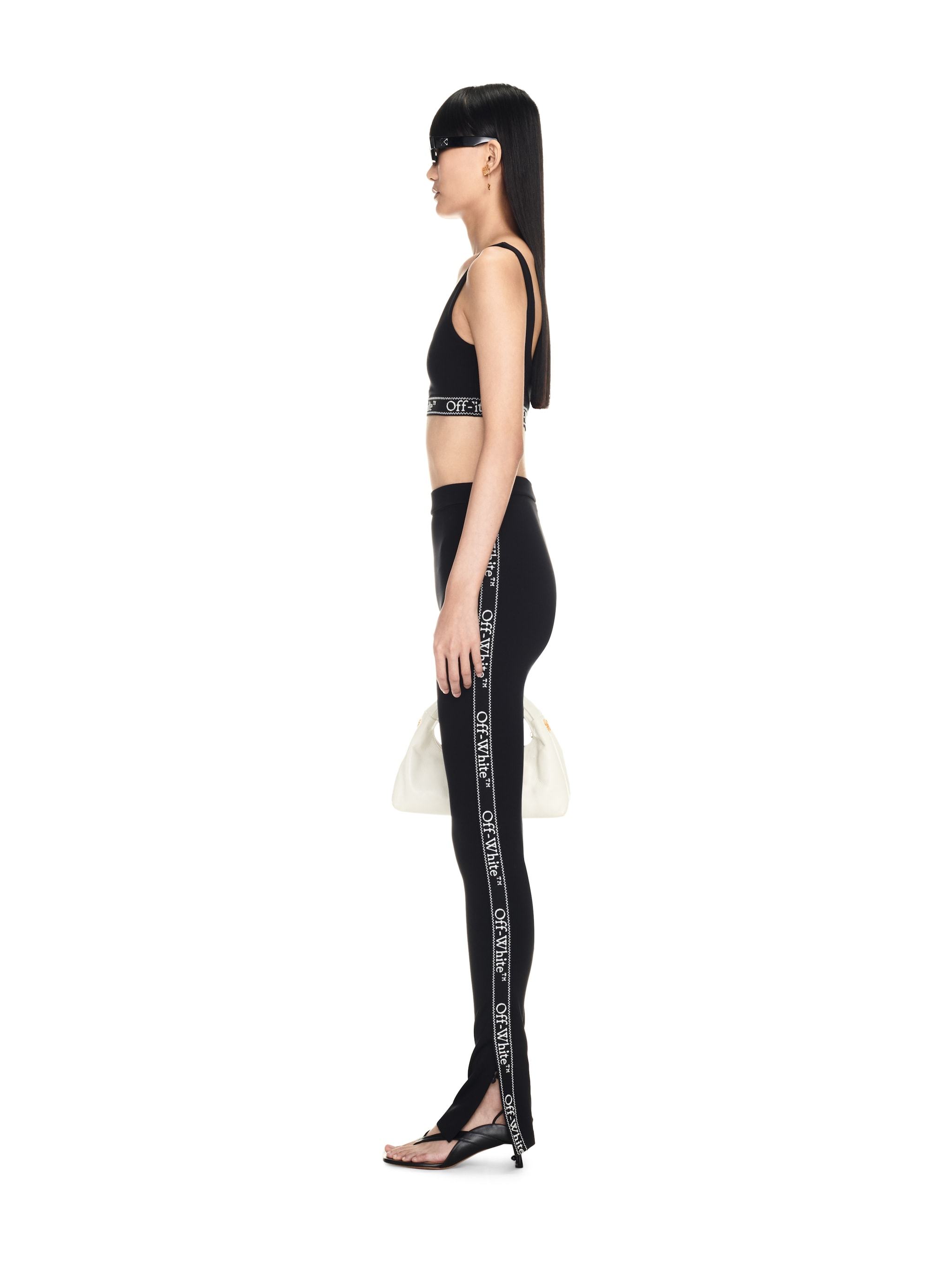 Off-white Logo-underband Crop Top In Black